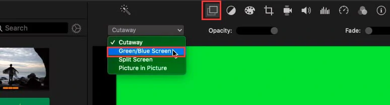 remove the green screen from the YouTube notification bell animation in iMovie