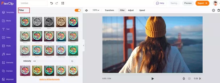 Use video filters to adjust video brightness or do color-grading