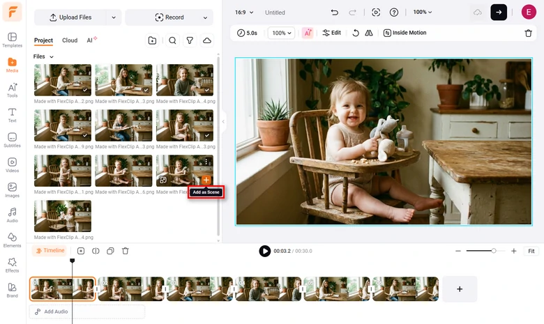 Upload Photo to FlexClip