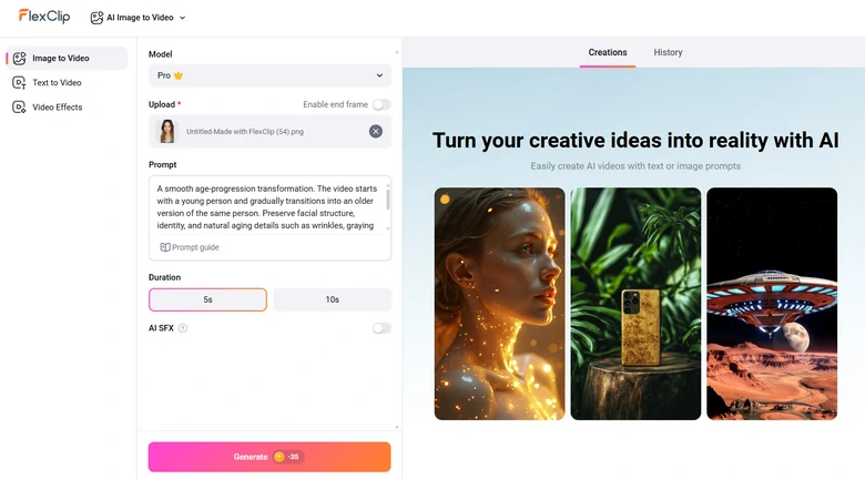 Generate Aging Video with Multiple Aging Images