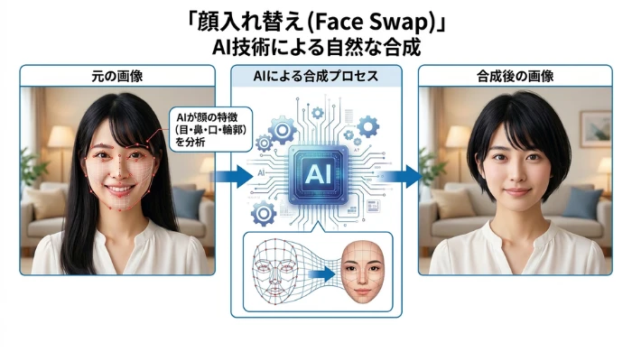 AI顔入れ替え