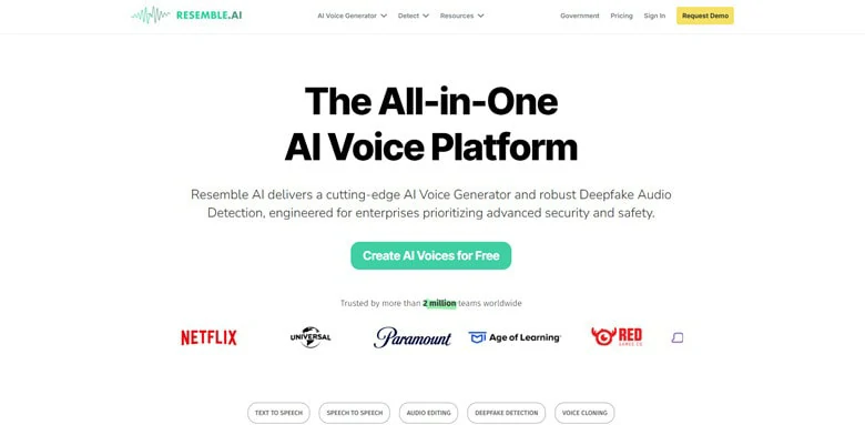 Resemble.ai - AI Generative Voice Platform