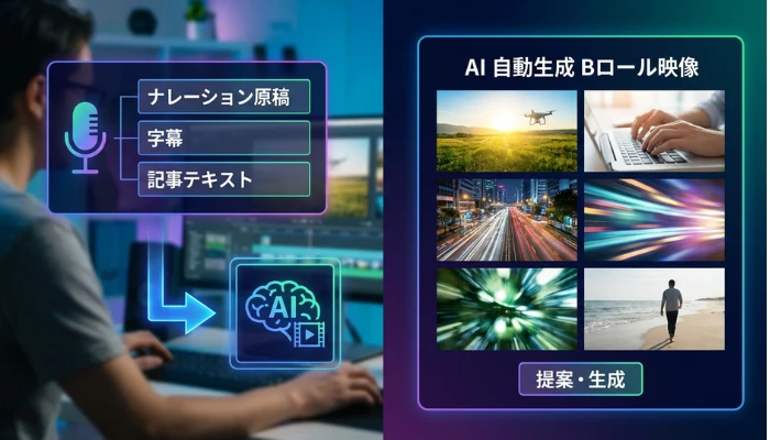テキストや台本からBロール動画を自動生成