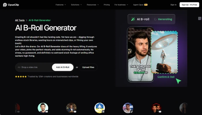 Opus ClipのAI Bロールジェネレーター