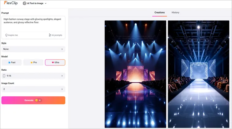 Design the Runway Background with AI