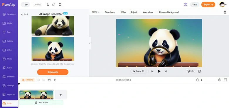Preview the Generated Background and Add it to Your Images
