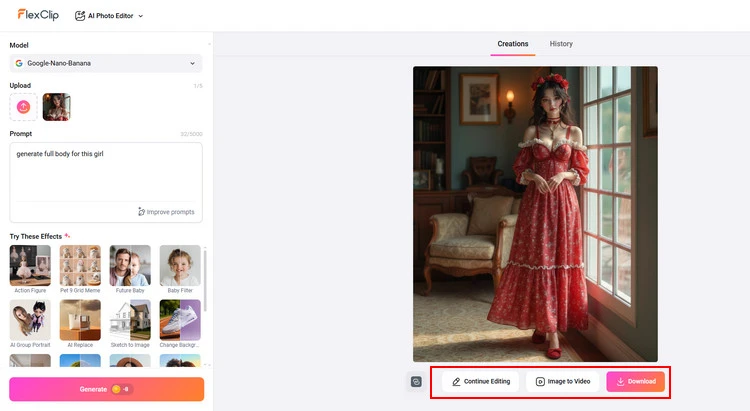 Download New Photo - FlexClip