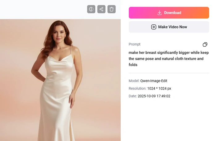 FlexClip AI Breast Expansion Output