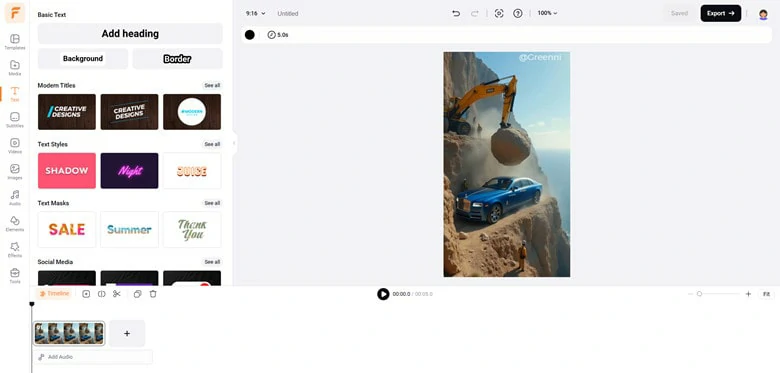 Edit the AI Car Crash Video
