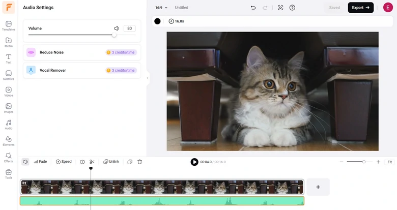Edit AI Cat Meow Sound