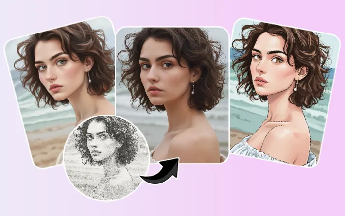 Color Sketch Examples Generated with FlexClip