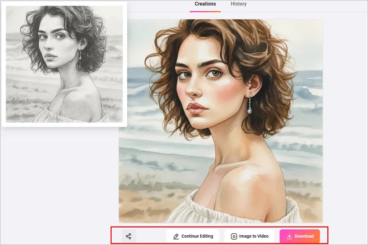 Colorize Sketch Drawing with AI Photo Editor: Download
