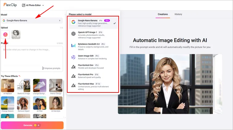 Colorize Sketch Drawing with AI Photo Editor: Upload