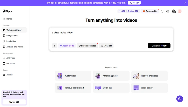 AI Cooking Video Generator - Pippit