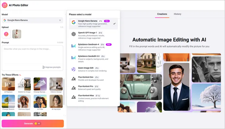 Generate AI Costume - Pick an AI Model