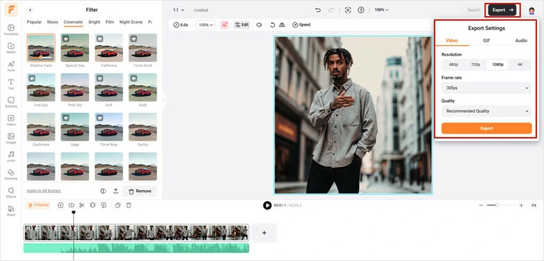 Edit the Dancing Video with FlexClip's Built-in Video Editor