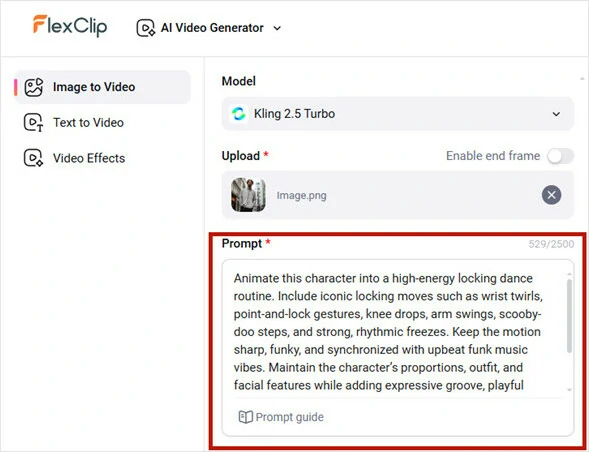 Upload an Image and Enter a Prompt