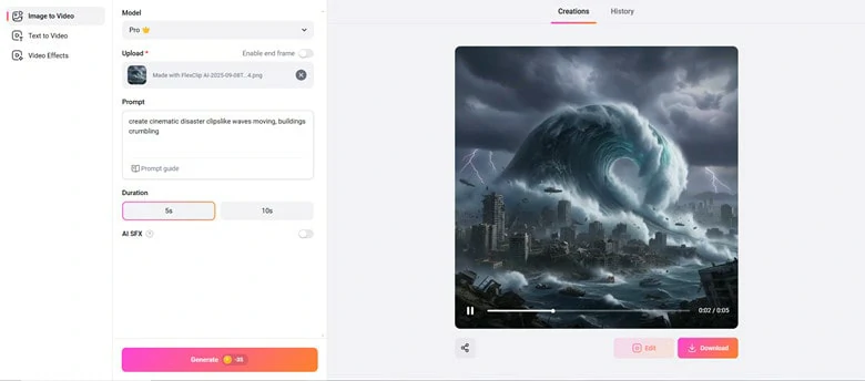 Animate Your Disaster Image into Seamless Video