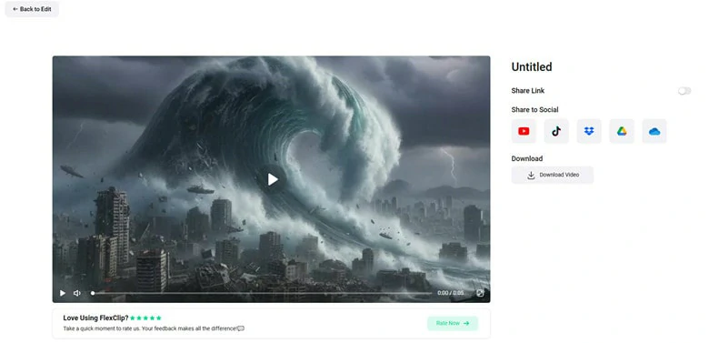 Download and Share Your AI Disaster Video