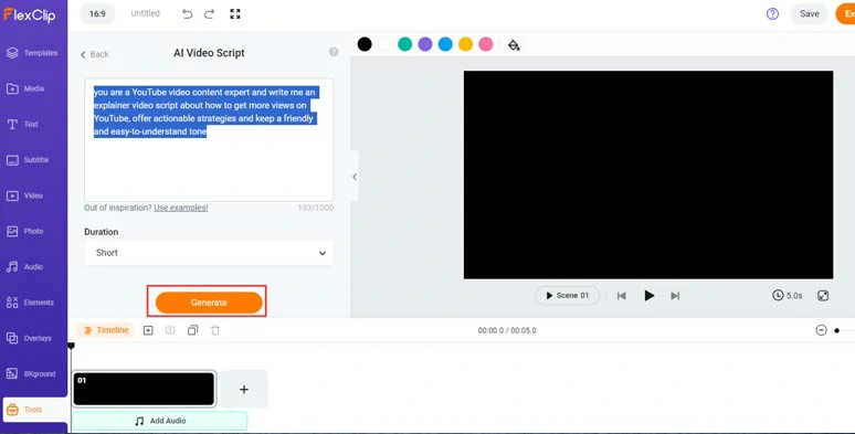 Use ChatGPT prompts to generate AI scripts for your AI explainer video