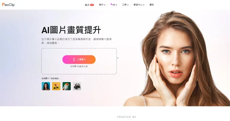 AI 影像放大器 - FlexClip
