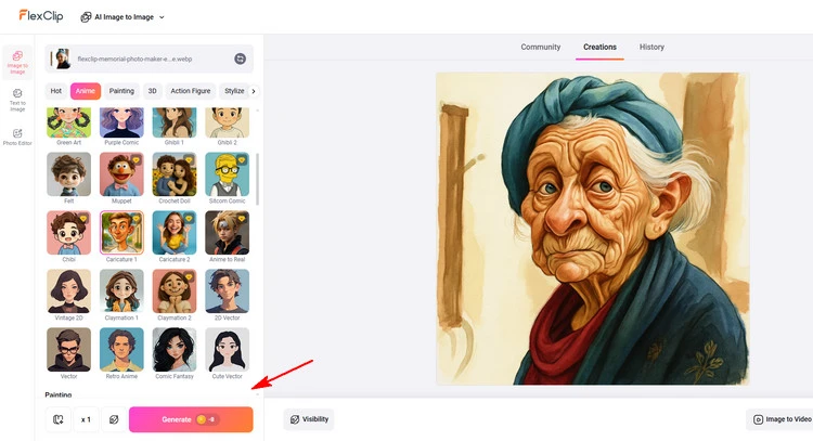 Add AI Face Filter to Photo - FlexClip