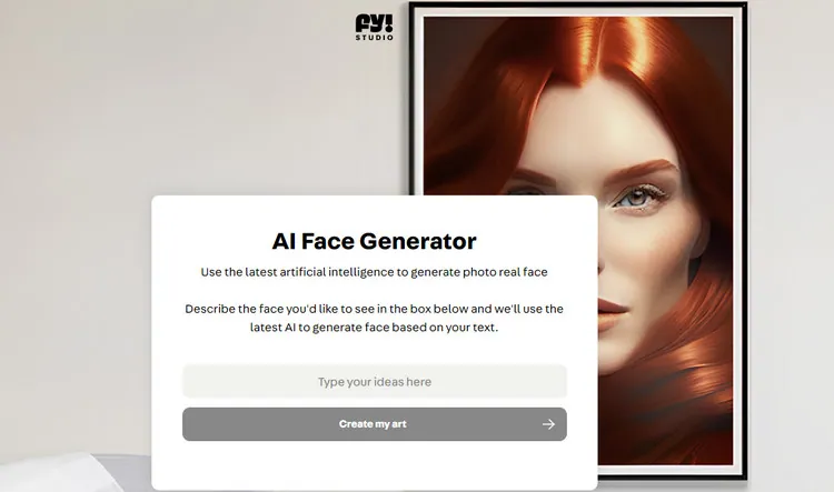 Online AI Face Generator -  Fy! Studio