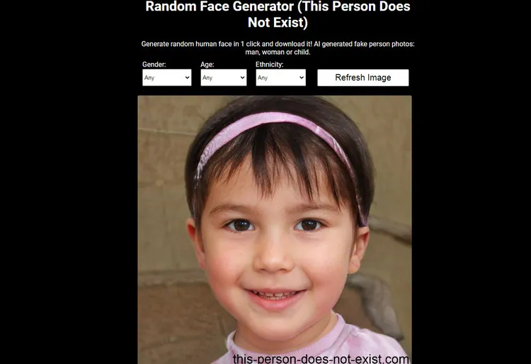 Online AI Face Generator - This Person Does Not Exist