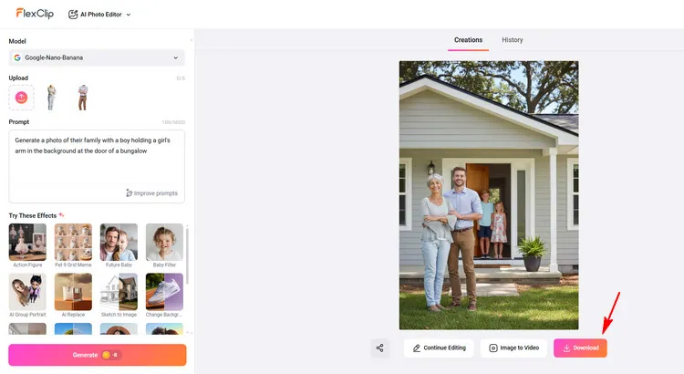 Download AI Family Photo - FlexClip