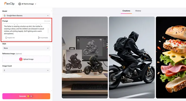 Write Your Prompt - FlexClip