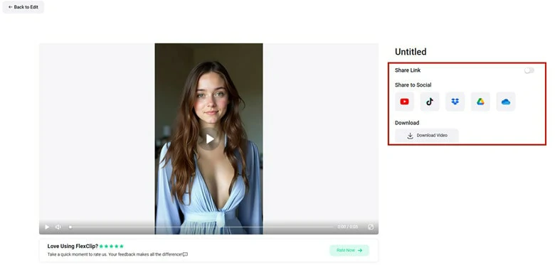 Export and Share Your AI Fashion Model Video