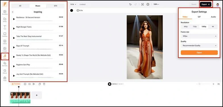 Perfect Your AI Fashion Video with Melodious Tune