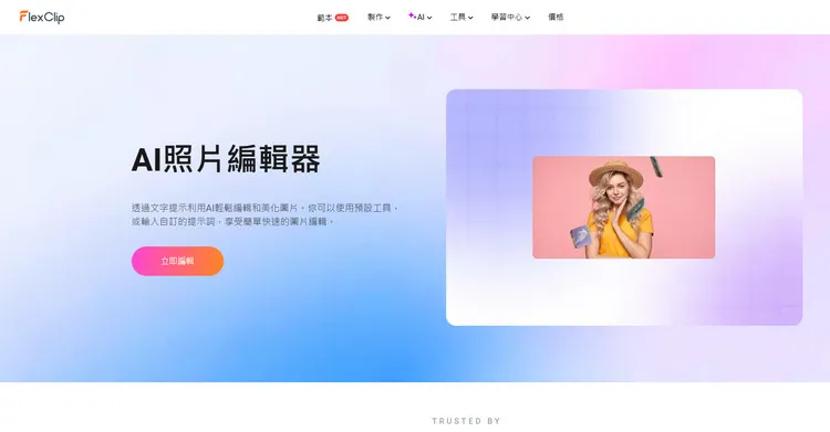 AI 照片編輯器 - FlexClip