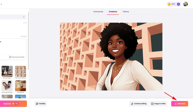 Download Your AI Filter Photo - FlexClip