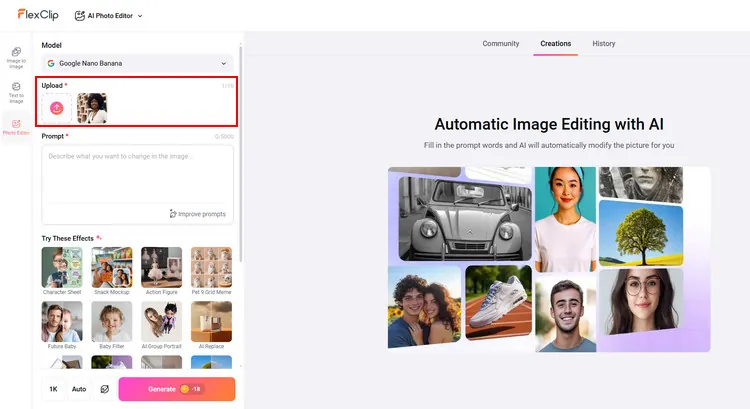 Upload Photos - FlexClip