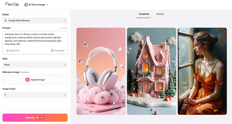 Generate AI Coach Images with FlexClip