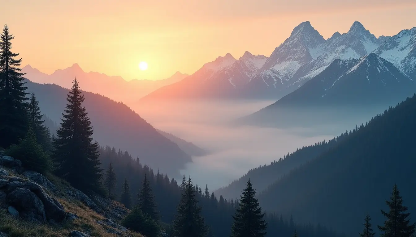 FlexClip's AI Landscape Art Example
