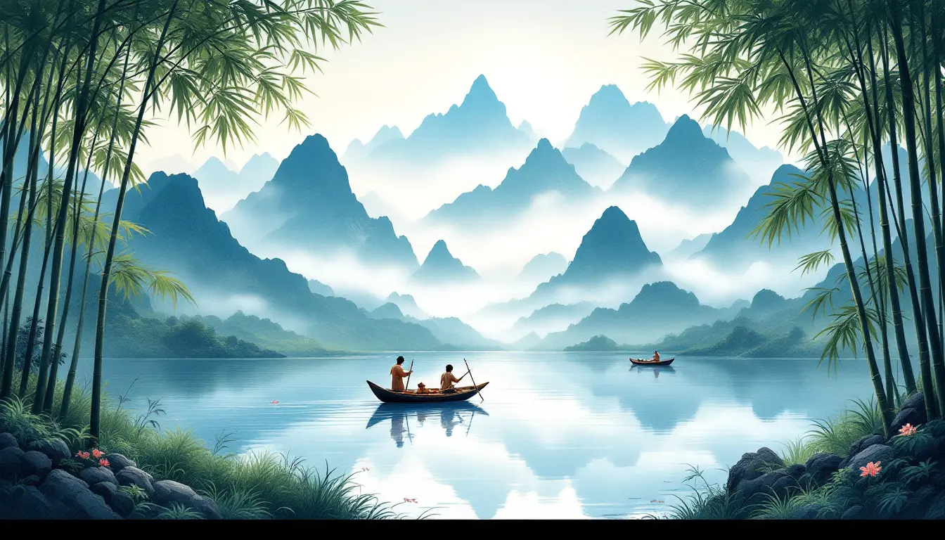 FlexClip's AI Landscape Art Example