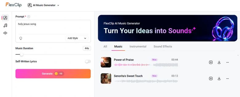 Generate Holo Jesus Song