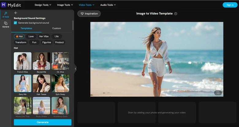 MyEdit AI Lingerie Generator
