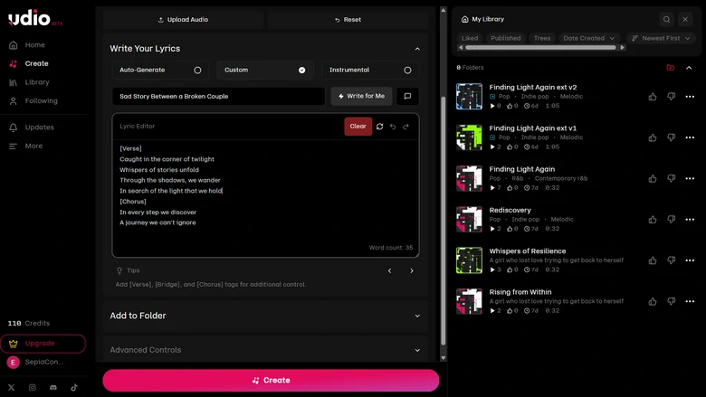 Udio AI Lyric Generator