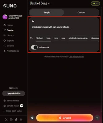Choose the Music for Meditation Music Generation