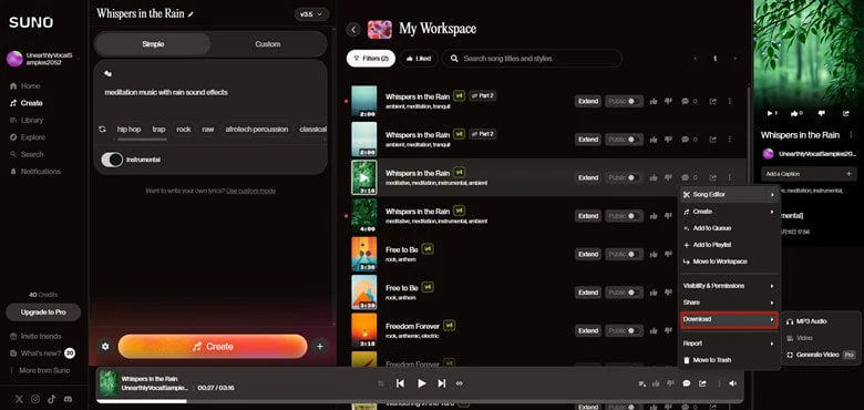 Download the Generated Result and Edit for YouTube Sharing