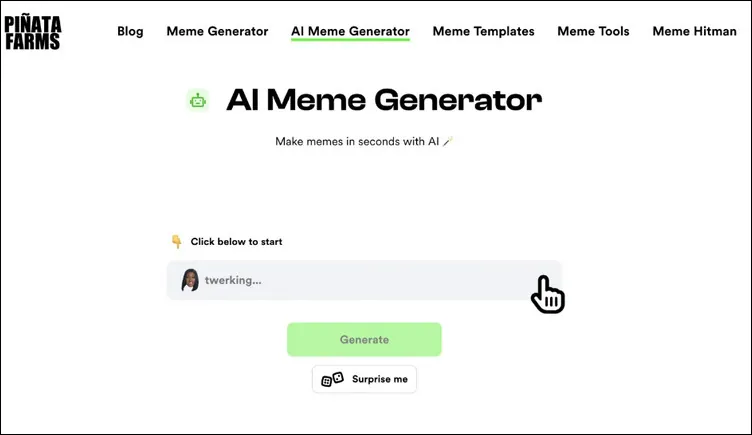 AI Text to Meme Generator - PinataFarms