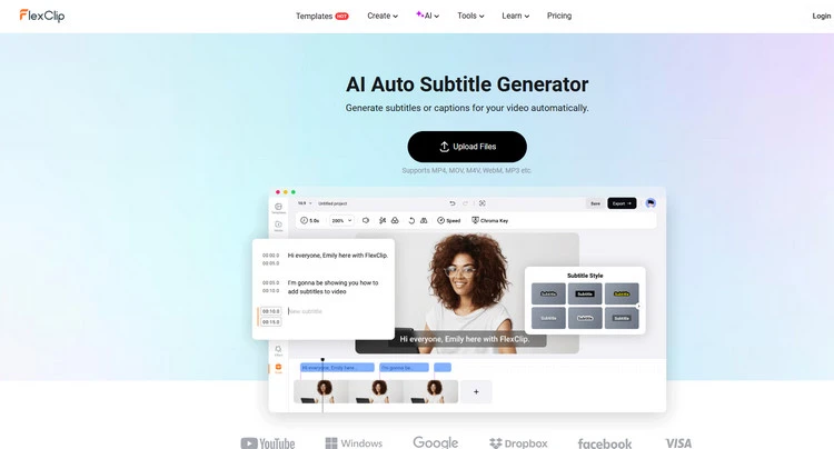 AI Auto Subtitle Generator - FlexClip