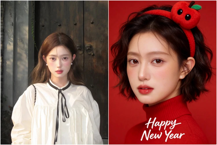 新年快樂圖範本 - 雜誌風寫真