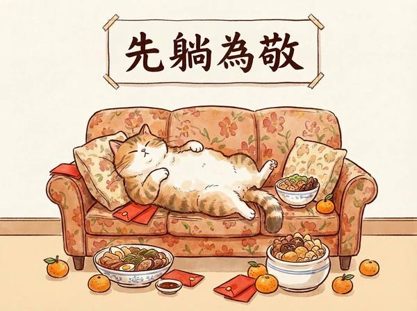 新年快樂圖範本 - 萌寵表心跡