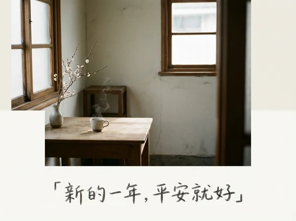 新年快樂圖範本 - 文藝風