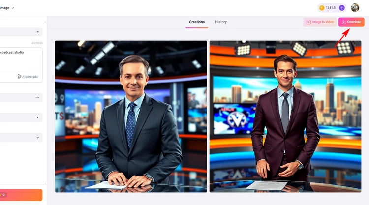 Download Your AI Image - FlexClip