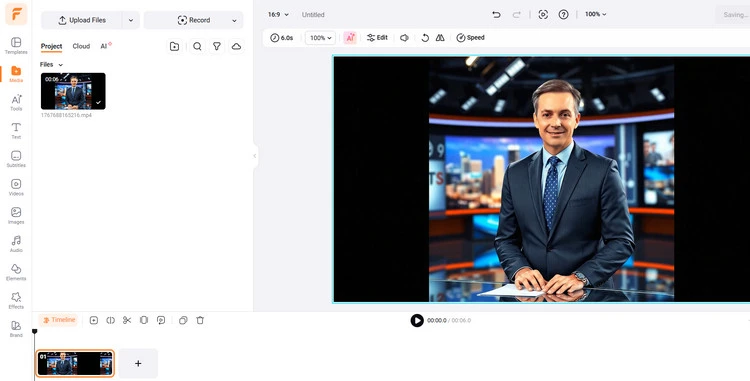Switch to Editing Page - FlexClip